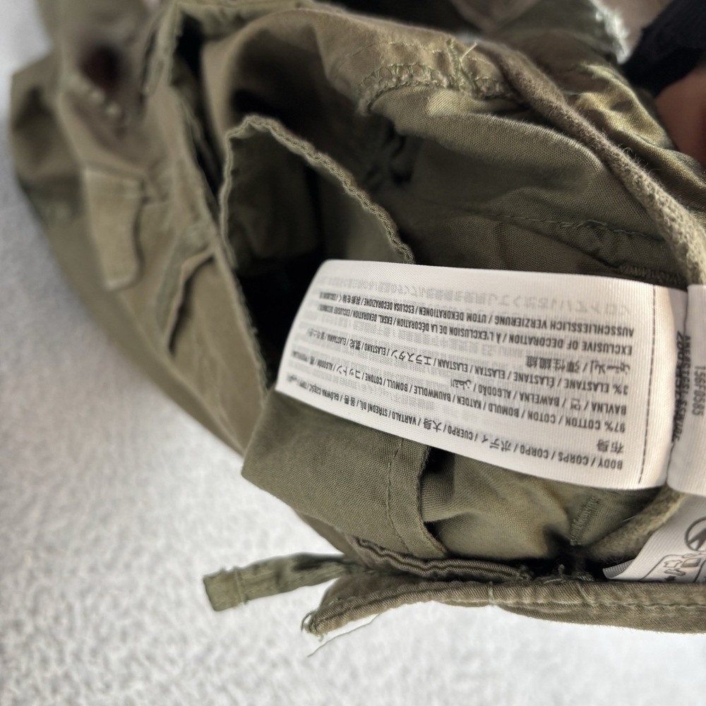 Vtg Abercrombie & Fitch Baggy Cargo Pants Women's 12 (34x32) Paratrooper 90s Y2K - Picture 9 of 10